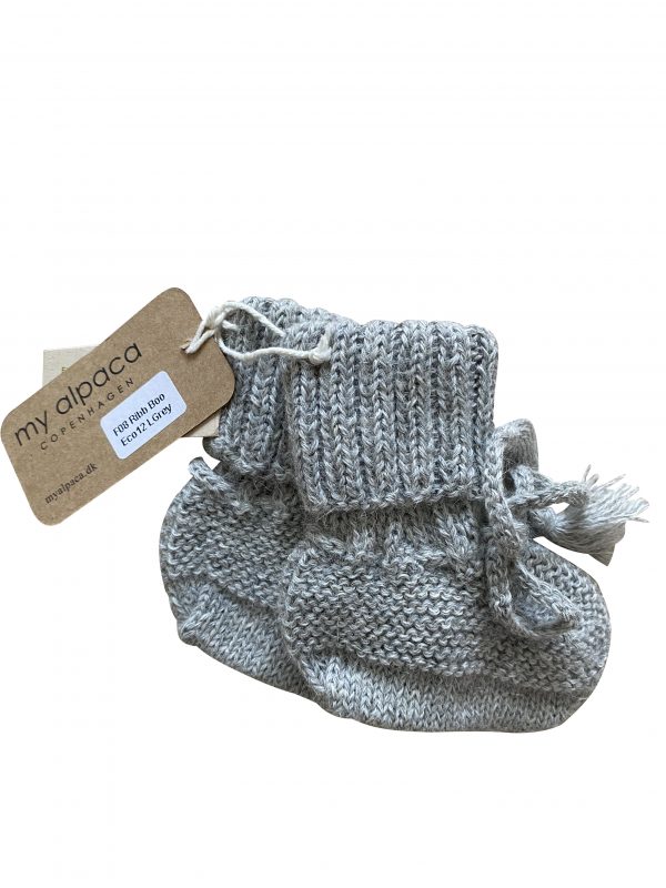 Scarpina in Baby Alpaca-Grigio chiaro