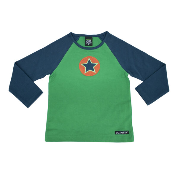 Maglia Manica Lunga in cotone organico-Rosso\Verde\Zafferano\Azzurro - immagine 4