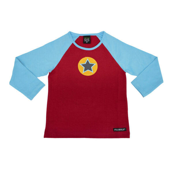 Maglia Manica Lunga in cotone organico-Rosso\Verde\Zafferano\Azzurro - immagine 6